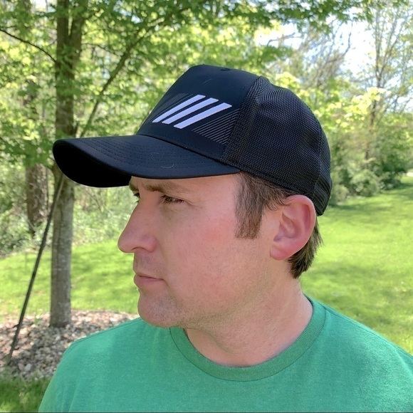 𝅺ADIDAS gold black mesh trucker hat ball cap - Picture 5 of 8